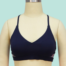 cotton black yoga sports bra