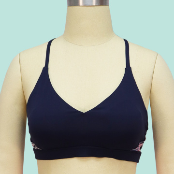 Cotton Black Yoga Sports Sujetador