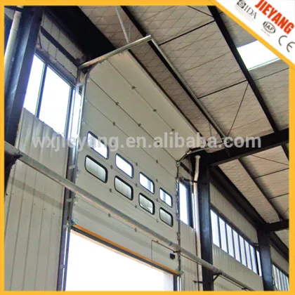 steel automatic industry door with lighting windows