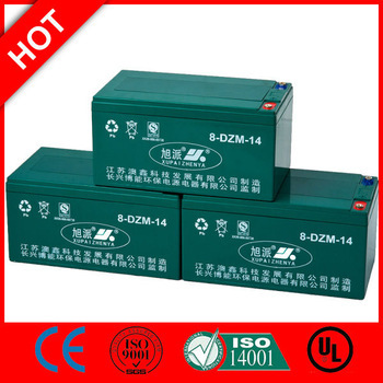 16v rechargeable boat battery 16v 8-DZM-14/CE UL ISO QS