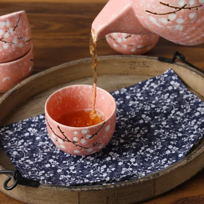 Japanese Style Kung Fu Tea Cup and Saucer Set - Creative Ceramic Tea Ware