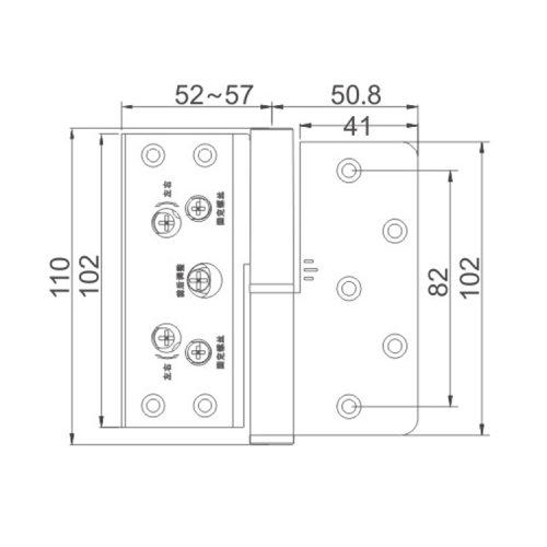 3D регулируемые дверные петли