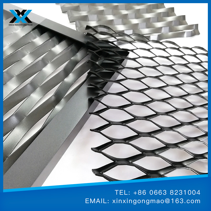 Titanium expanded diamond wire mesh for aerospace