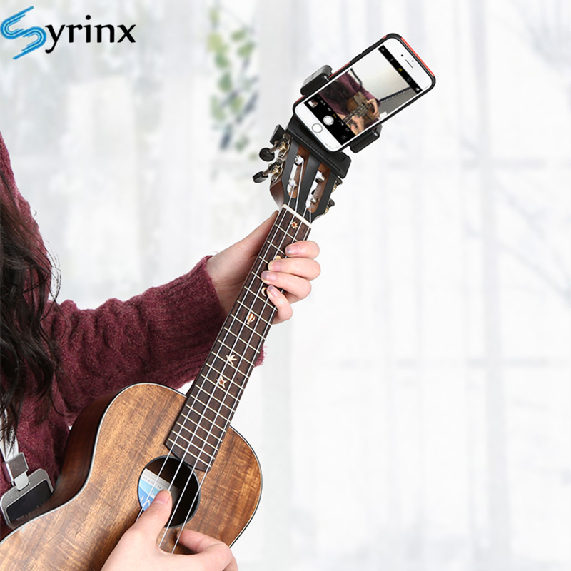 Guitar Head Clip Mobile Phone Holder Live Broadcast Bracket Stand Tripod Clip Head For iPhone 11 X Support Desktop Music Holder