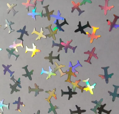 3D Aircraft Shaped Glitter Airplane: A Sparkling Representation of Flight