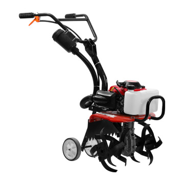 Compact Gasoline-Powered Micro-Cultivator for Home Gardens