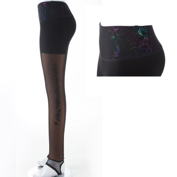JTR21 Yiwu autumn and winter large size plus velvet warm pants milk silk gauze false through the meat middle-aged middle-aged pa