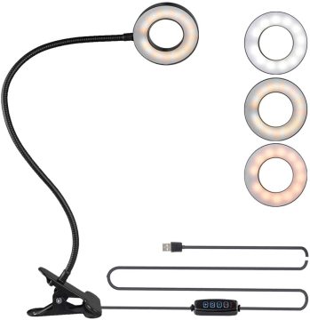 IHUAlite Modern USB Clip Desk Lamp: 48 LED SMD Study and Reading Light