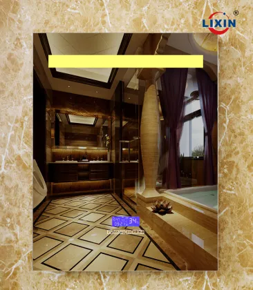 Hotel project bathroom furniture with LED mirror light,antique waterproof bathroom mirror