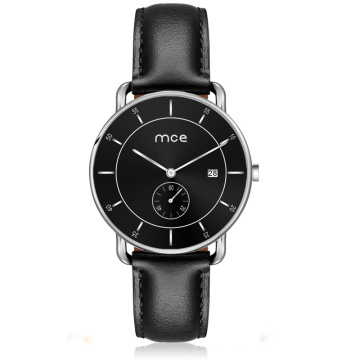 Luxury Watch Made In Prc Stainless Steel Case Leather Strap Watch