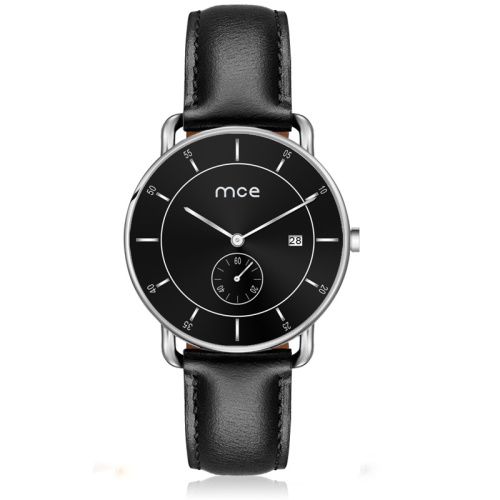 Luxury Watch Made In Prc Stainless Steel Case Leather Strap Watch