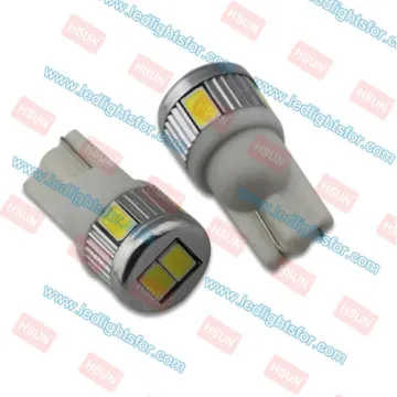 SUPER BRIGHT SMD5630 6 LED CHIPS 12V DC WHITE T10 501 AUTO LED