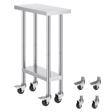 stainless steel working table with under shelf