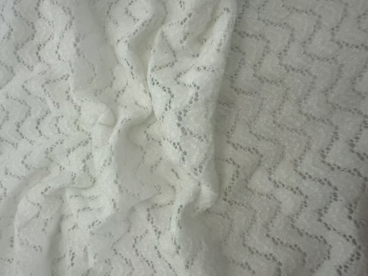 Stretchy Heart Motif Lace Fabric