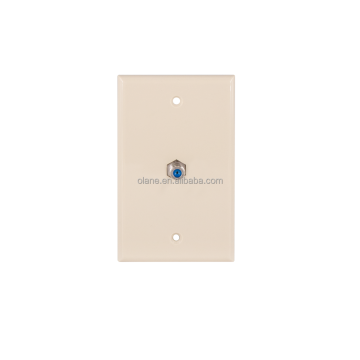 US Standard Wall Plate with F-Type Coaxial Jacks - 2 Pieces