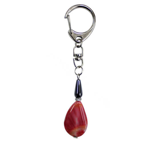 Natural Gemstone Agate Keychain