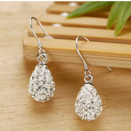 Drop Shamballa Bead Ladies Earrings Crystal Jewelry Earrings