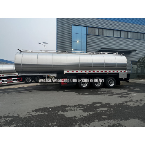 Edible Oil/ Milk/ Dairy Products Liquid Food Grade Transportation 3 Axles Semi Trailer