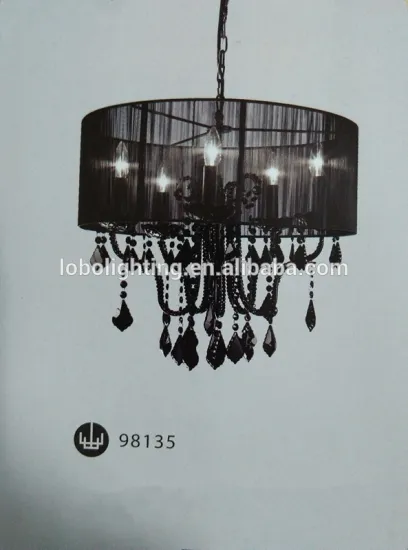 five lamp beautiful black string chandelier with black crystal/crystal chandelier display/chandelier light crystal