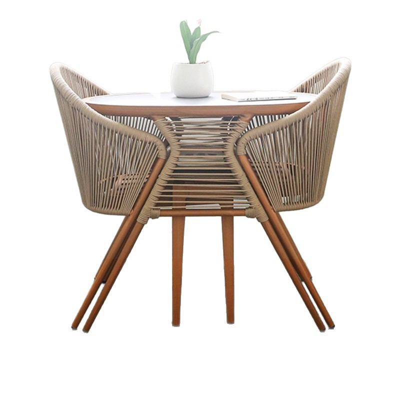 Modern outdoor balcony tea table and chair combination 3