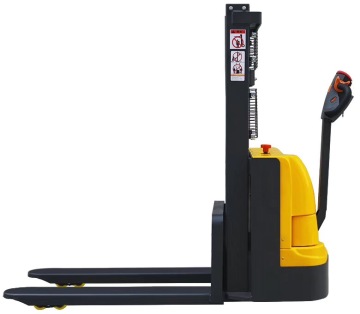 Electric Pallet Stacker 2000kg 5000mm - Battery Powered Self-Loading Forklift