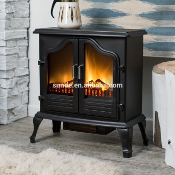 22" Classic Flame Matt Black 1500 watt Electric Stove Heater
