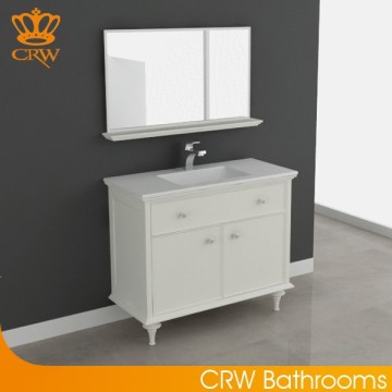 CRW GT0335 White Wooden Bathroom Cabinet