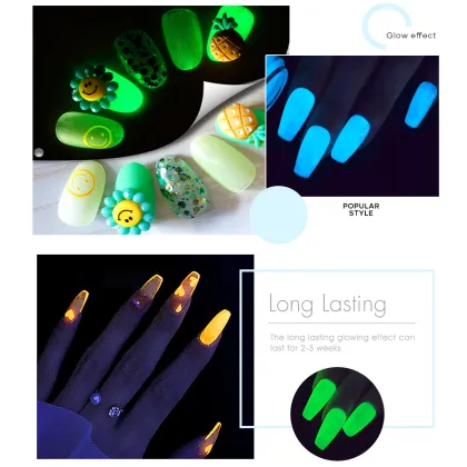 Glow in the Dark UV Gel Nail Polish - 1 kg Professional Ongle Vernis