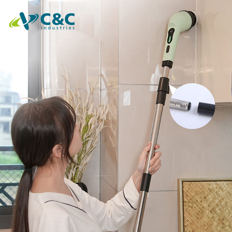 Adjustable Arm Cordless Spin Cleaning Brush
