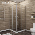 Sally Matt-Black Cadre Grid Gliding Shower Shower