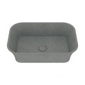 Modern Grey Concrete Wash Basin with Textured Surface - Rectangular Bathroom Sink - OEM New Model