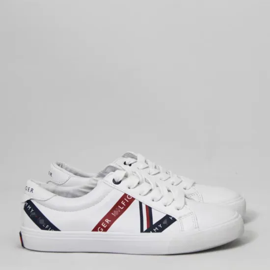 2021 side printing logo design white lady shoes