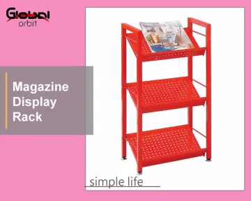 Home Furniture DIY 3-tier Modern Metal Bookcases Book Storage Shelf