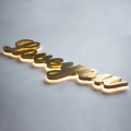 Anpassade kanalbokstäver Polerade 3D-bokstäver i rostfritt stål