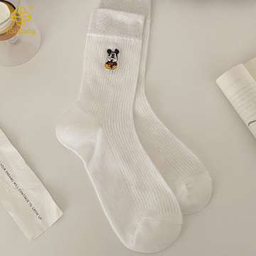 만화 자수 미키 미키 미드 튜브 양말 in 파일 양말