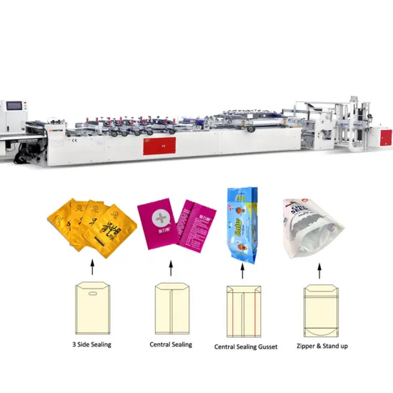 Automatic Plastic Laminated Aluminum Foil 4-Side Sealing Pouch Making Machine for Coffee and Food Packaging