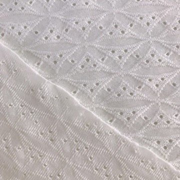 Tessuto jacquard poli elastico bianco