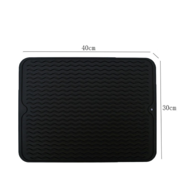 Small Corrugated Silicone Drain Mat Cutting Board - Non-Slip Dining Table Placemat