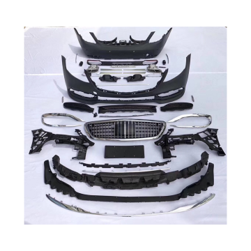 ชุดตัวถังคุณภาพสูง: 2014-2021 Benz S Class W222 อัพเกรดเป็น Maybach สไตล์หน้าและกันชนด้านหลังกระจังหน้า
