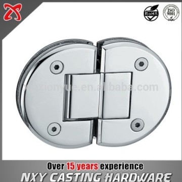 High quality 180 degree round glass cabinet brass hinge clamp