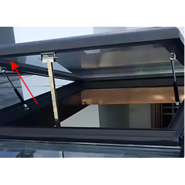Abridor de ventanas con resorte de gas de acción suave