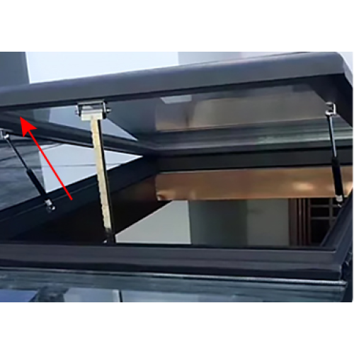 Abridor de ventanas con resorte de gas de acción suave