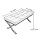 Leather top stainless steel leg bench