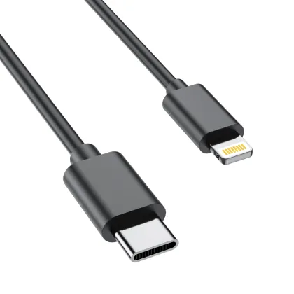 2M Black Type-C to Apple Lightning Data Cable