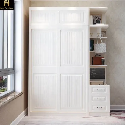 Modern Solid Wood Sliding Door Wardrobe for Home