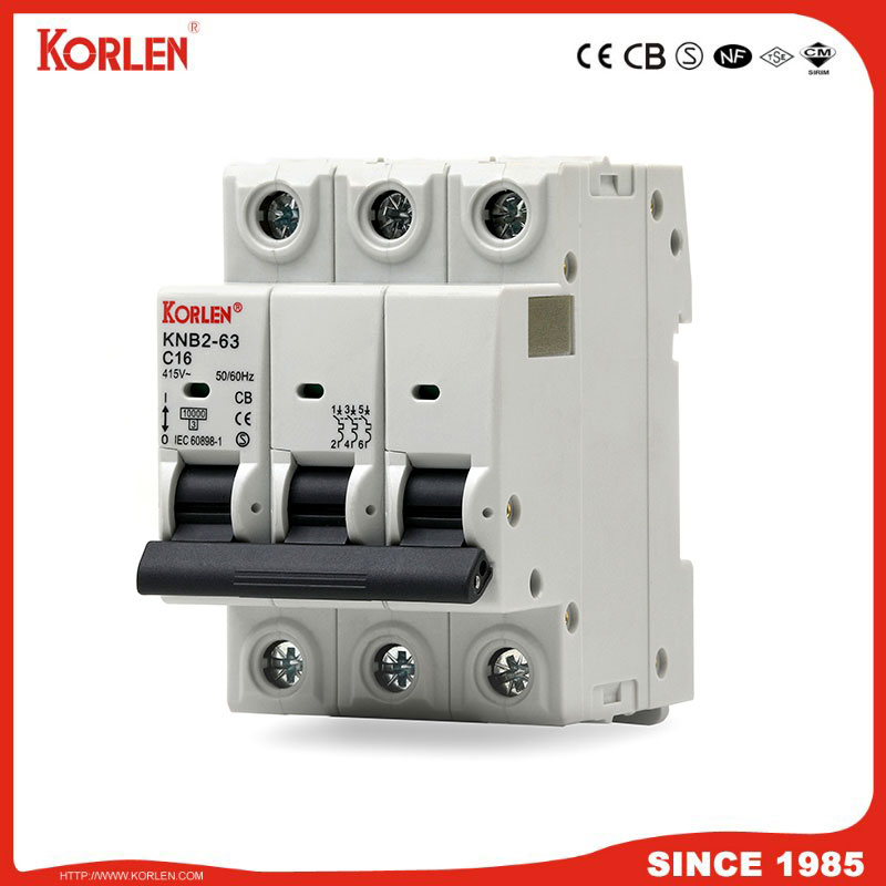 Miniature Circuit Breaker 3KA 63A CB KNB2-63 3P