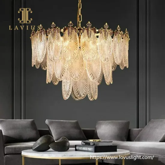 Large project modern high luxury custom crystal chandelier Drawing room living room custom crystal light
