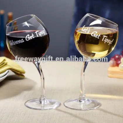 balloon shaped twisted stem gin tonic glasses