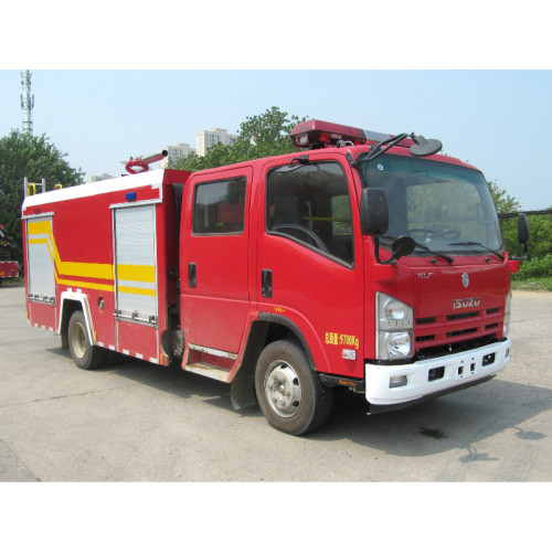 Camion de pompier de poudre sèche de mousse d&#39;ISUZU