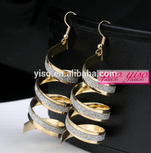 hot sale big geometry matting fashion initial fashion exotic earrings